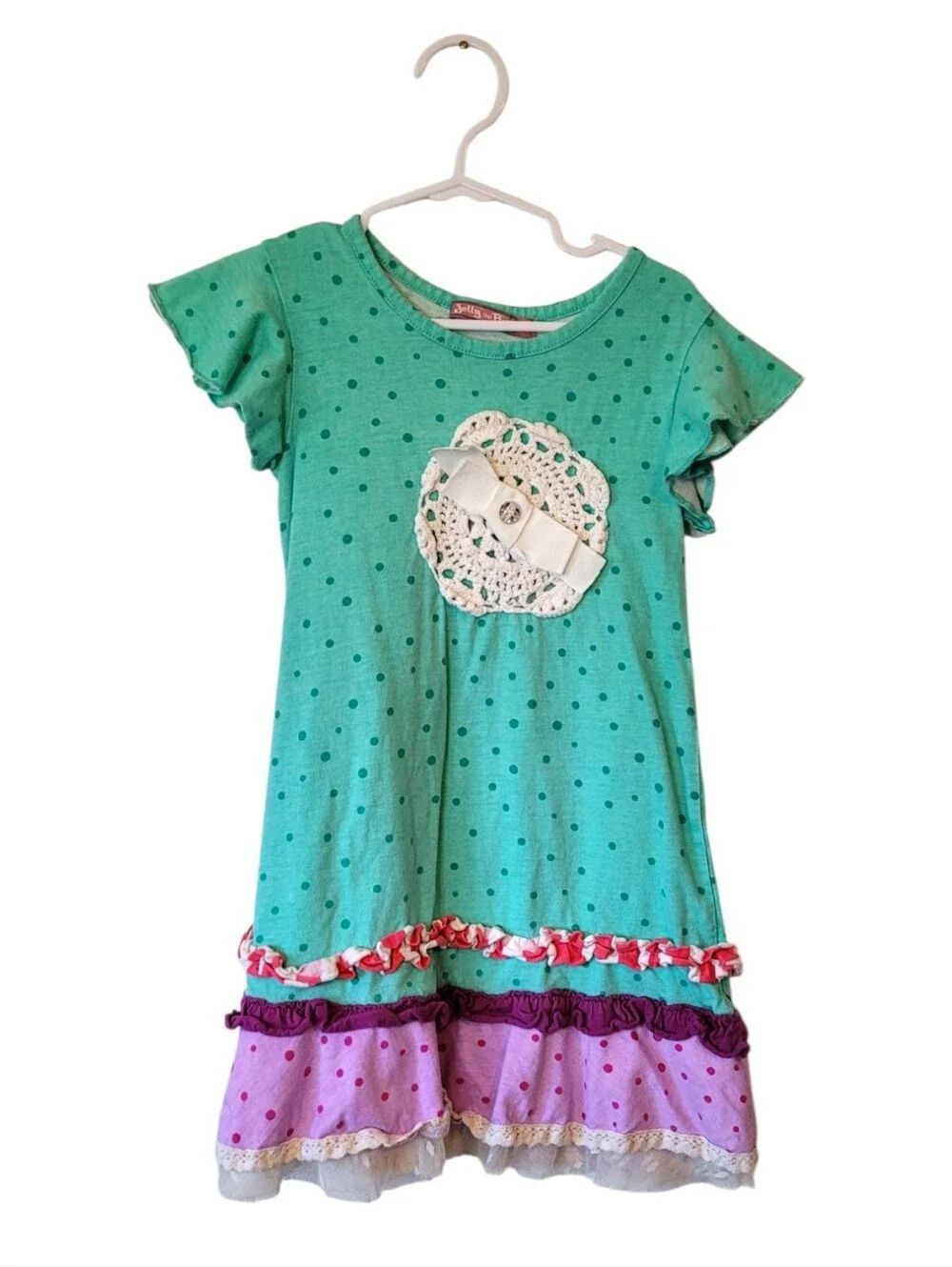 Jelly The Pug Liv & Monkey Minty Dit Tea Party Dress Size 5